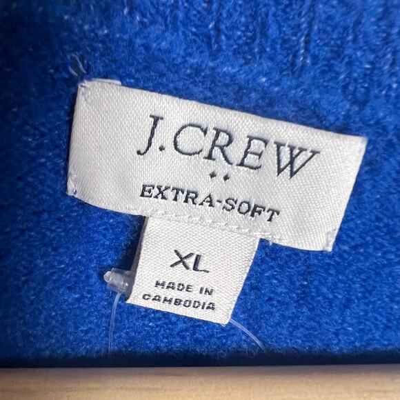 J.Crew Blue Crewneck Long Sleeve Sweater in Extra Soft Yarn Size XL - Picture 8 of 9